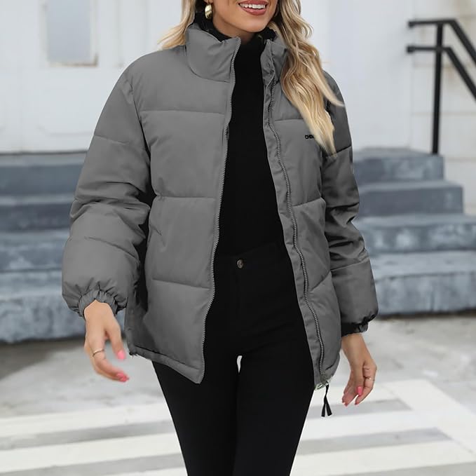 Damen Winterjacke Mit Gefüttertem Design