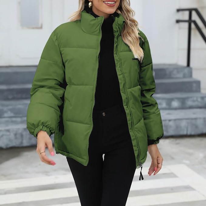 Damen Winterjacke Mit Gefüttertem Design