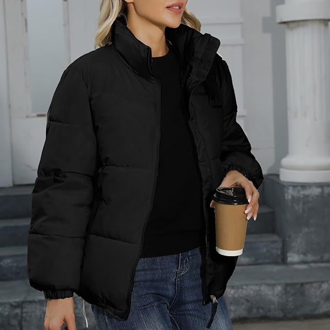 Damen Winterjacke Mit Gefüttertem Design