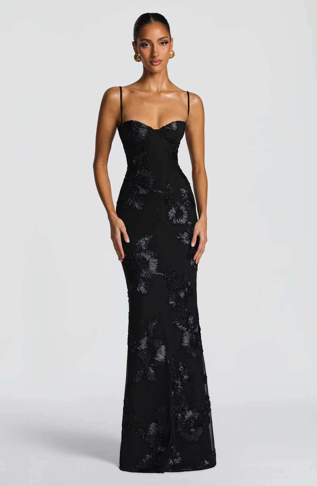Damen Maxikleid mit Spaghettiträgern Elegantes Sommerkleid für Hochzeitsgäste