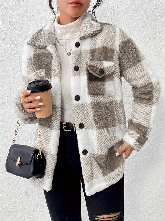 Stylische karierte Jacke für Damen