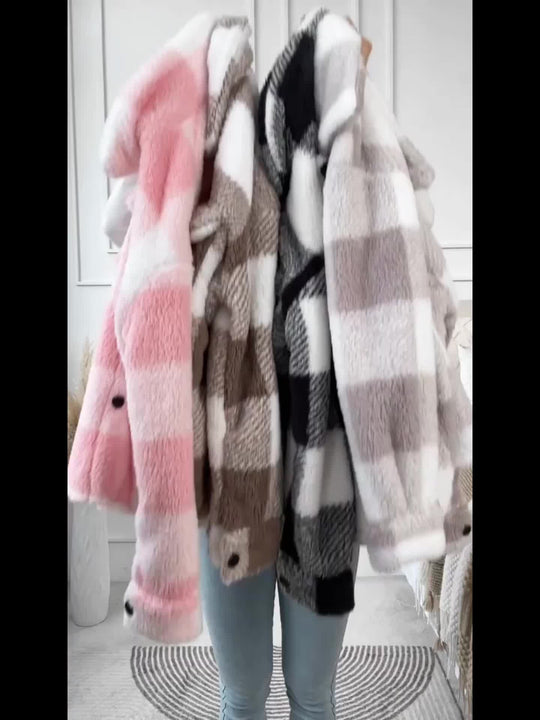 Stylische karierte Jacke für Damen