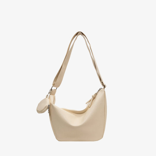 Trendige runde Schultertasche mit Minibörse für Damen