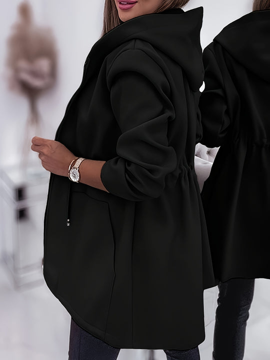 Kapuzensweatjacke mit Reißverschluss und Kordelzug für Damen