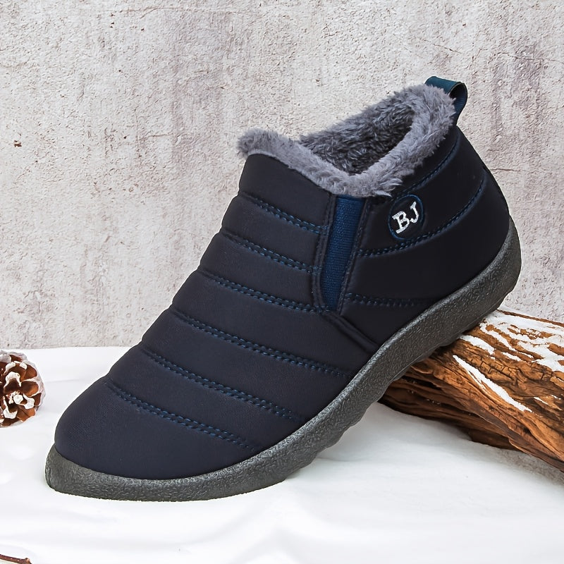 Gefütterte Slip-On Schneestiefel mit Profilsohle für Damen