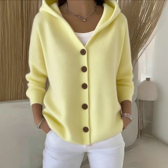 Damen Strickjacke Mit Knopfleiste Und Bequemer Passform
