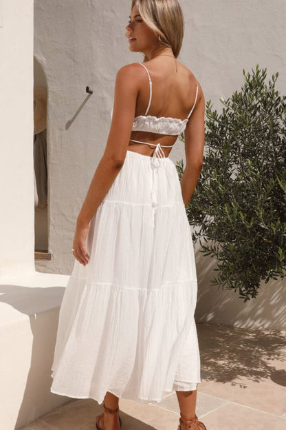 Midi-Kleid für Damen aus Chiffon-Baumwollmischung