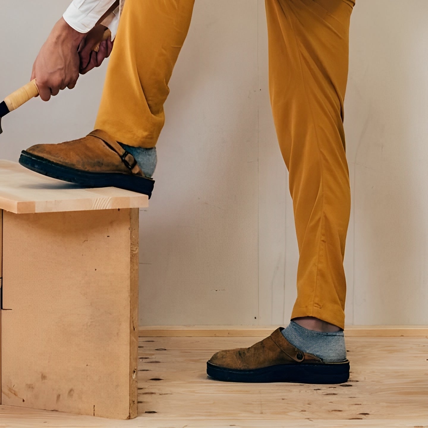 Herren Komfortable Lederschlappen