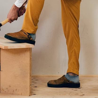 Herren Komfortable Lederschlappen