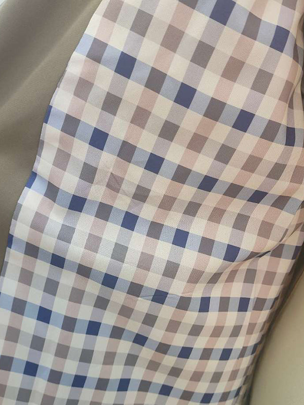 Damen Trenchcoat Mit Karomuster Und Reverskragen