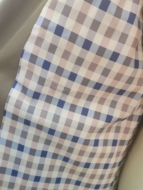 Damen Trenchcoat Mit Karomuster Und Reverskragen