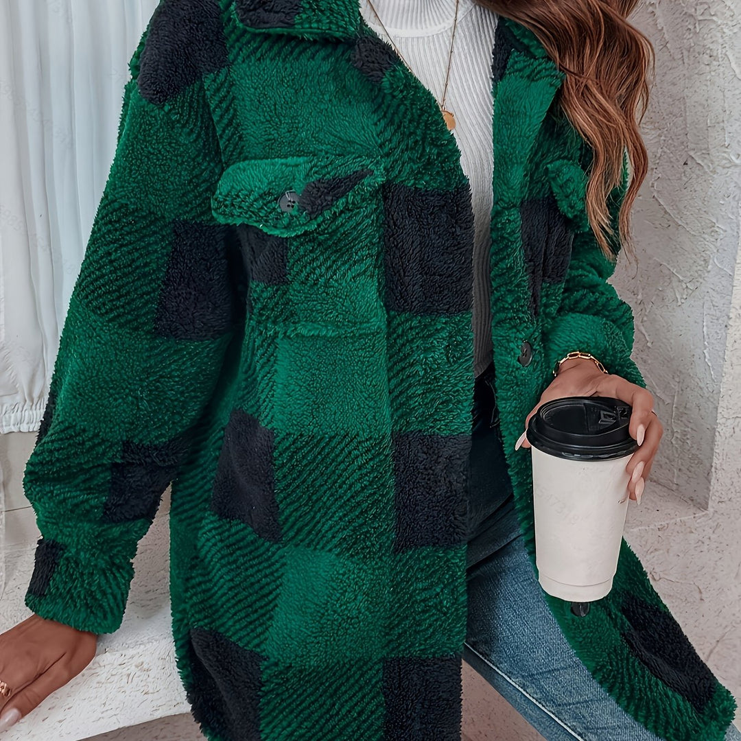 Stylische karierte Jacke für Damen