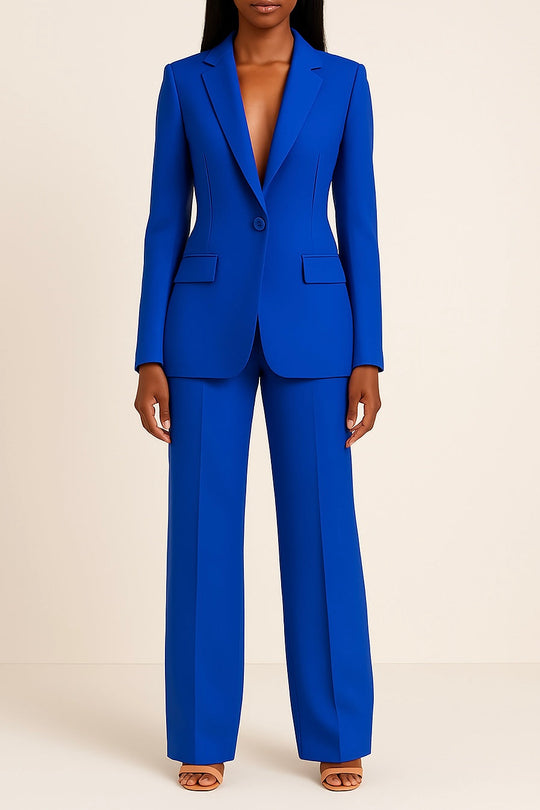 Damen Blazer Hosen Set Mit Klassischem Design