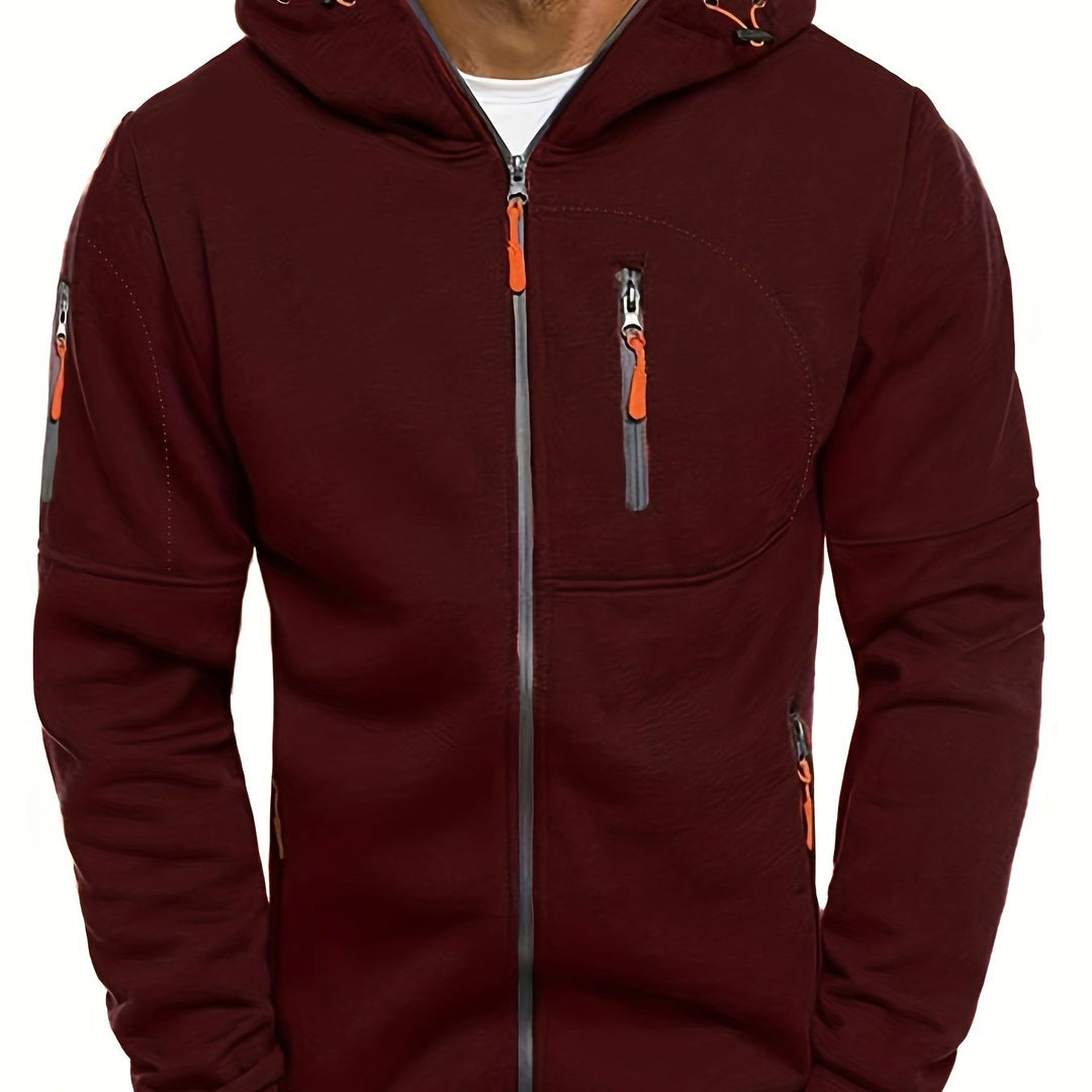 Sportliche Kapuzenjacke mit Reißverschluss für Herren