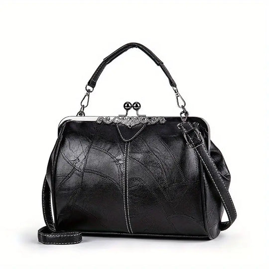 Elegante Vintage-Handtasche mit Kussverschluss für Damen