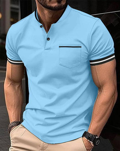 Herren Bequemes Baumwoll-Poloshirt