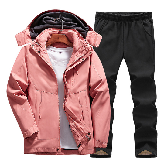 Damen Outdoor Set 3 In 1 Mit Jacke Fleece Und Hose