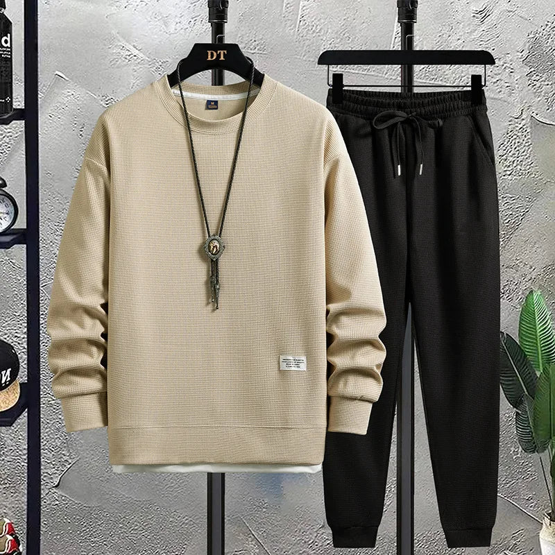 Herren Strick Lounge Set Mit Lockerer Passform