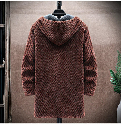 Herren Kapuzenjacke Mit Weichem Fleecefutter