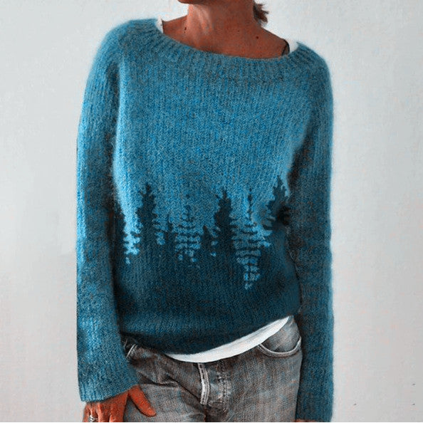 Damen Retro Pullover Mit Vintage Design