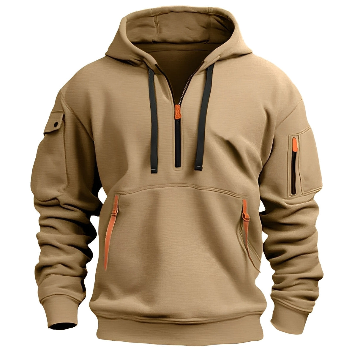 Herren Casual Halb-Reißverschluss Hoodie Pullover