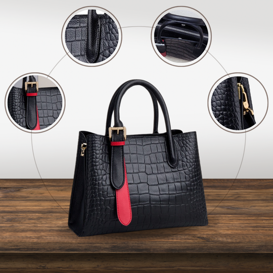 Elegante Krokodilleder-Optik Handtasche für Damen