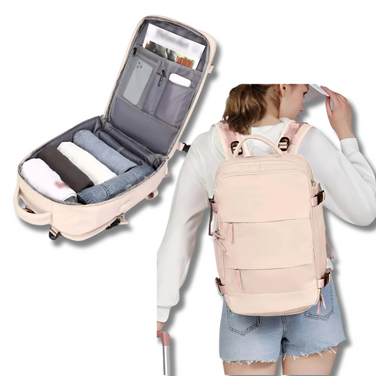 Multifunktionaler Reiserucksack mit USB-Anschluss für Damen