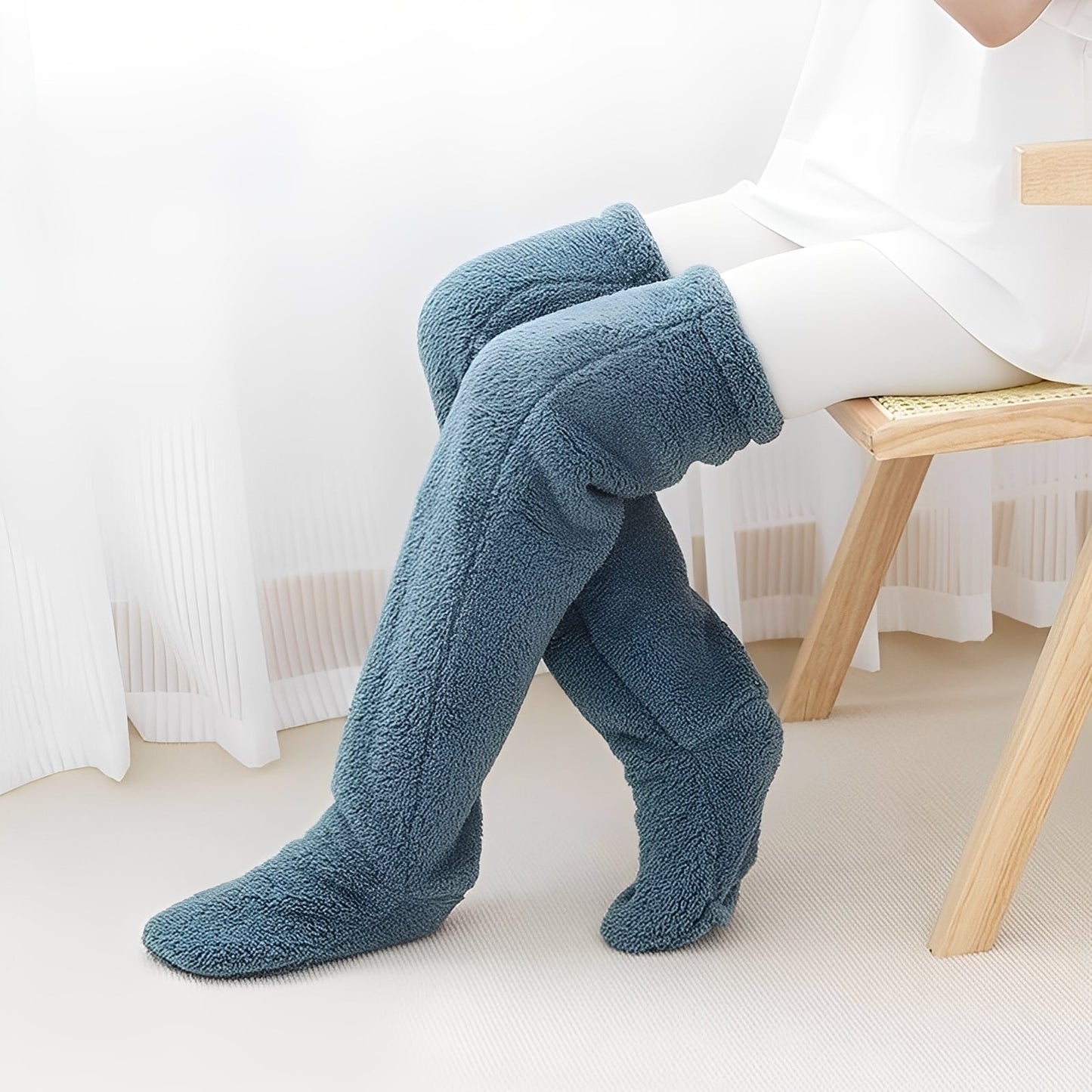 Damen warme Overknee-Wintersocken