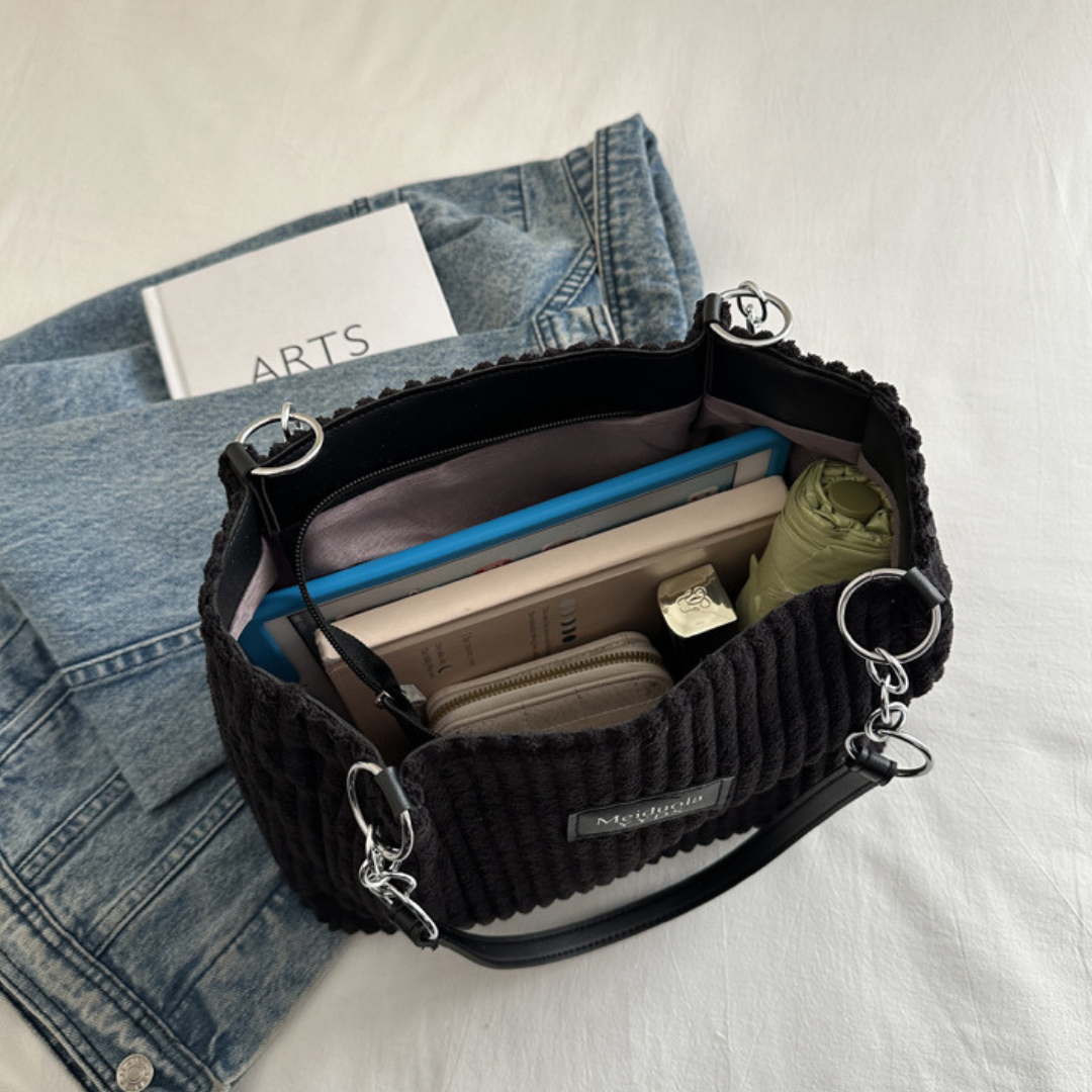 Weiche Gerippte Cordtasche für Damen