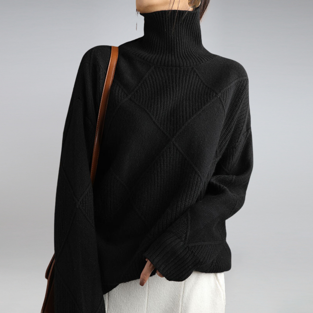 Rollkragenpullover aus Kaschmir mit klassischem Design für Damen