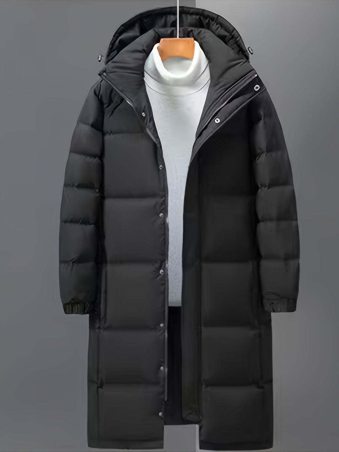 Herren Puffermantel Mit Kapuze Und Klassischem Design