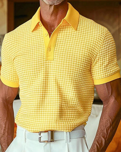 Herren Poloshirt Mit Knopfleiste Und Kurzarm