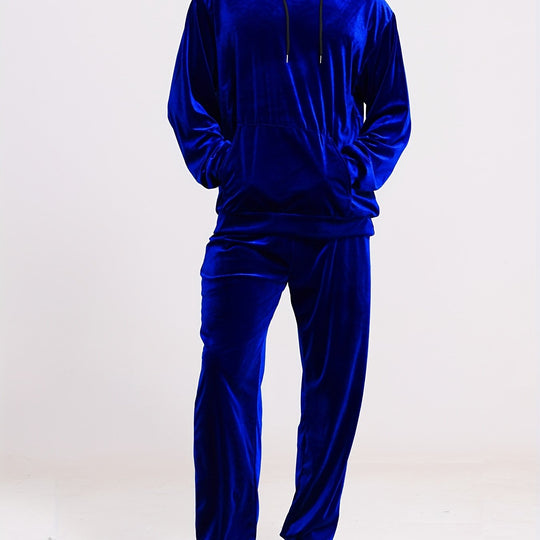 Zweiteiliges Kapuzenset mit Pullover und Hose für Herren