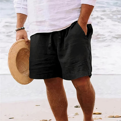 Herren Bequeme Leinenshorts