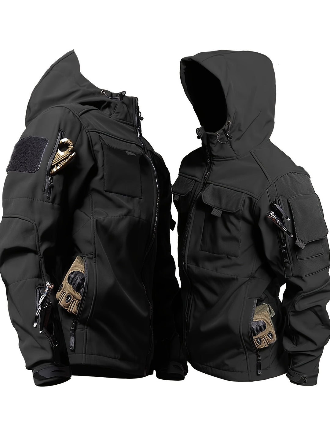 Winddichte Outdoorjacke mit Kapuze für Herren