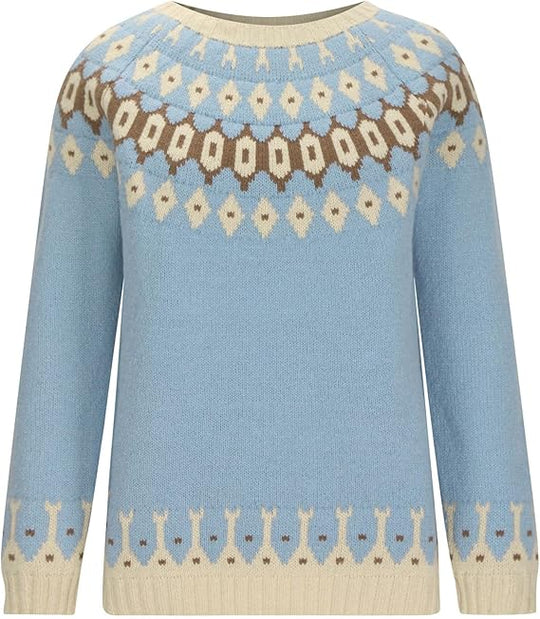 Damen Strickpullover Mit Klassischem Winterdesign