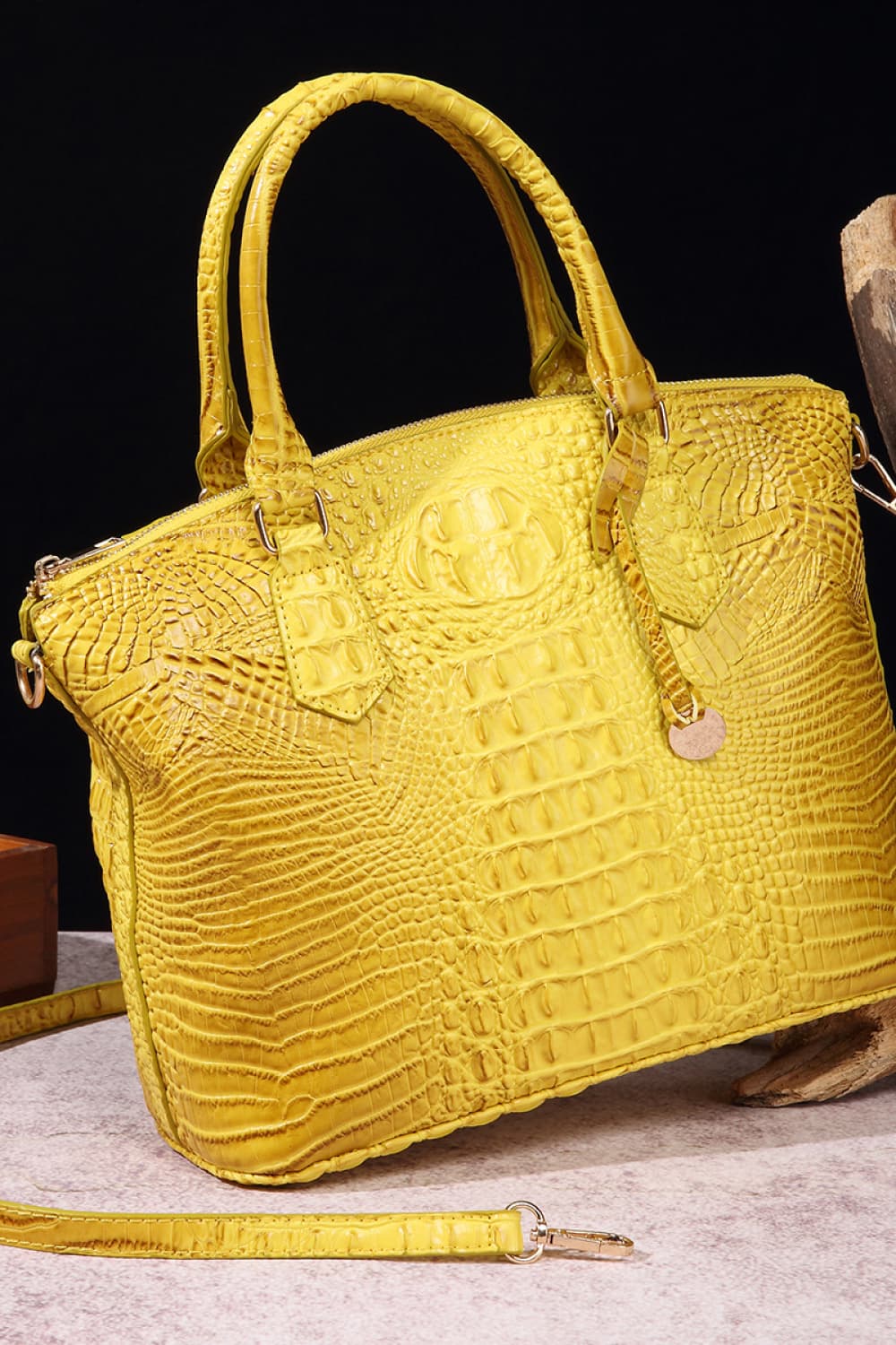 Elegante Kroko-Optik Handtasche für Damen