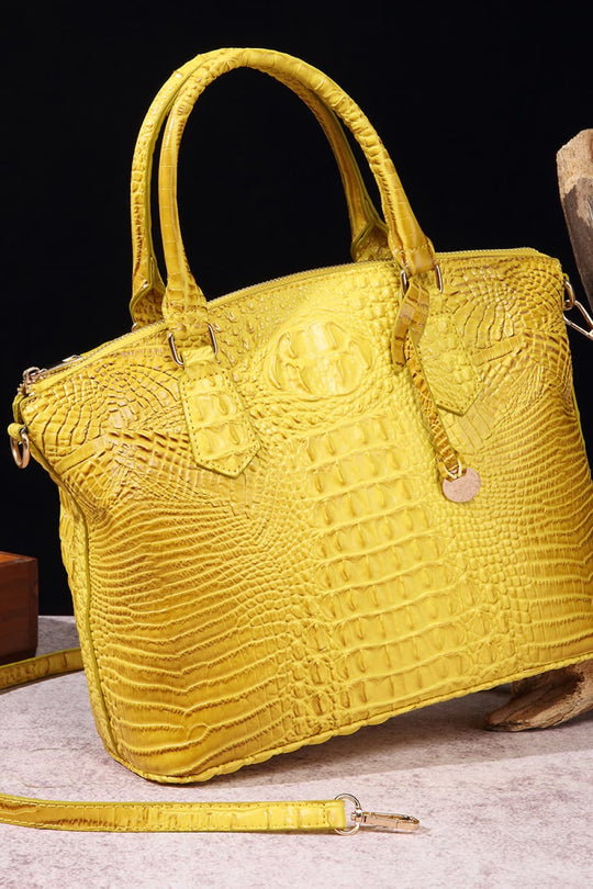 Elegante Kroko-Optik Handtasche für Damen