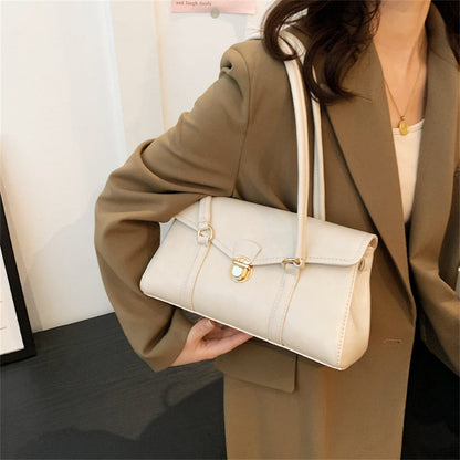 Vegane Leder Vintage Schultertasche