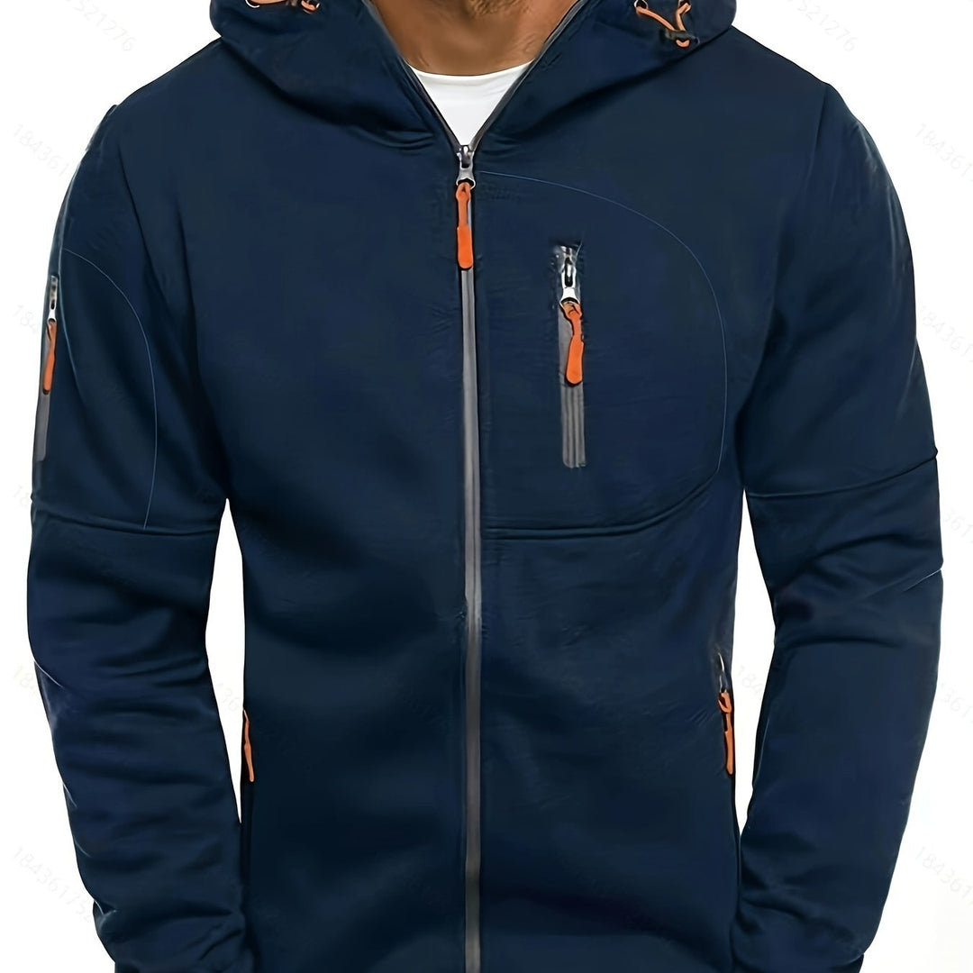 Sportliche Kapuzenjacke mit Reißverschluss für Herren