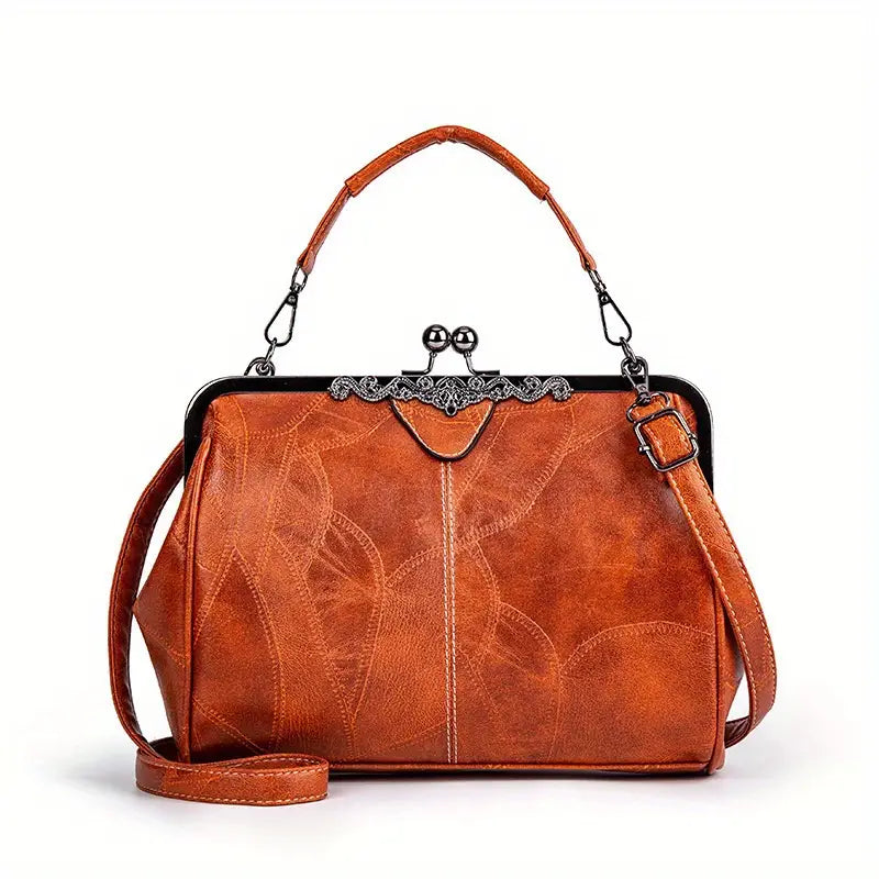 Elegante Vintage-Handtasche mit Kussverschluss für Damen