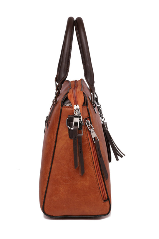 Elegantes 4-teiliges Handtaschen Set aus Kunstleder für Damen