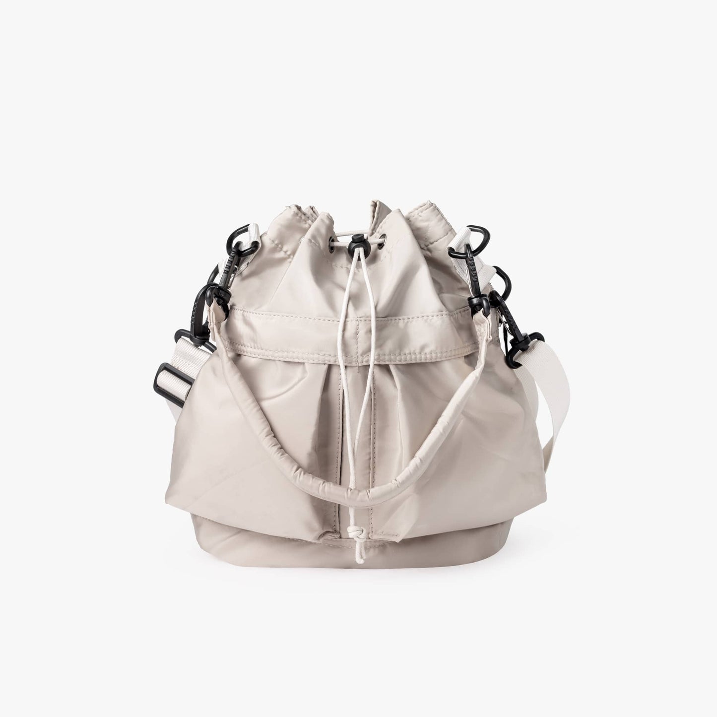 Nylon Kordelzug-Beuteltasche mit abnehmbarem Griff und Schultergurt