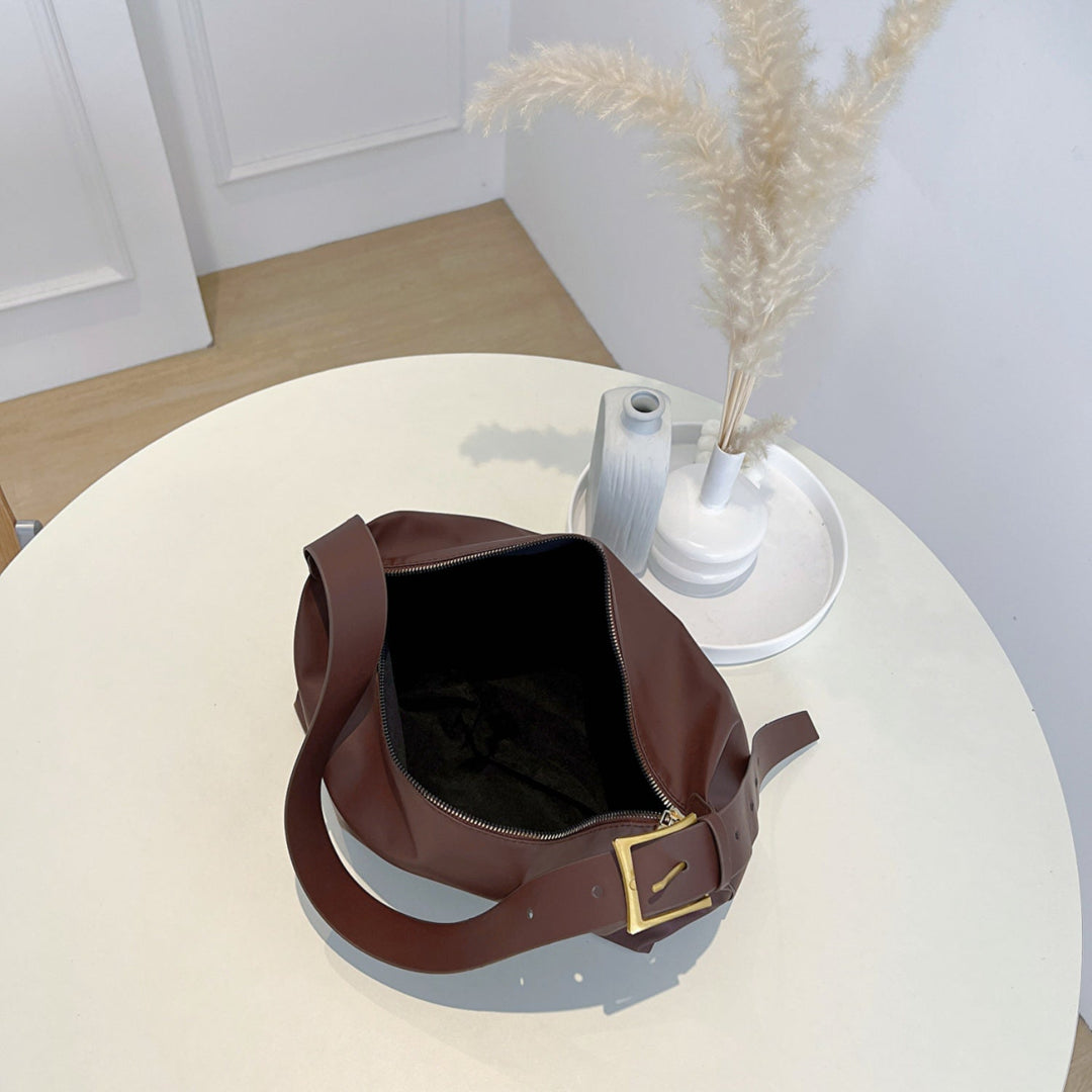 Minimalistische Schultertasche mit Reißverschluss für Damen