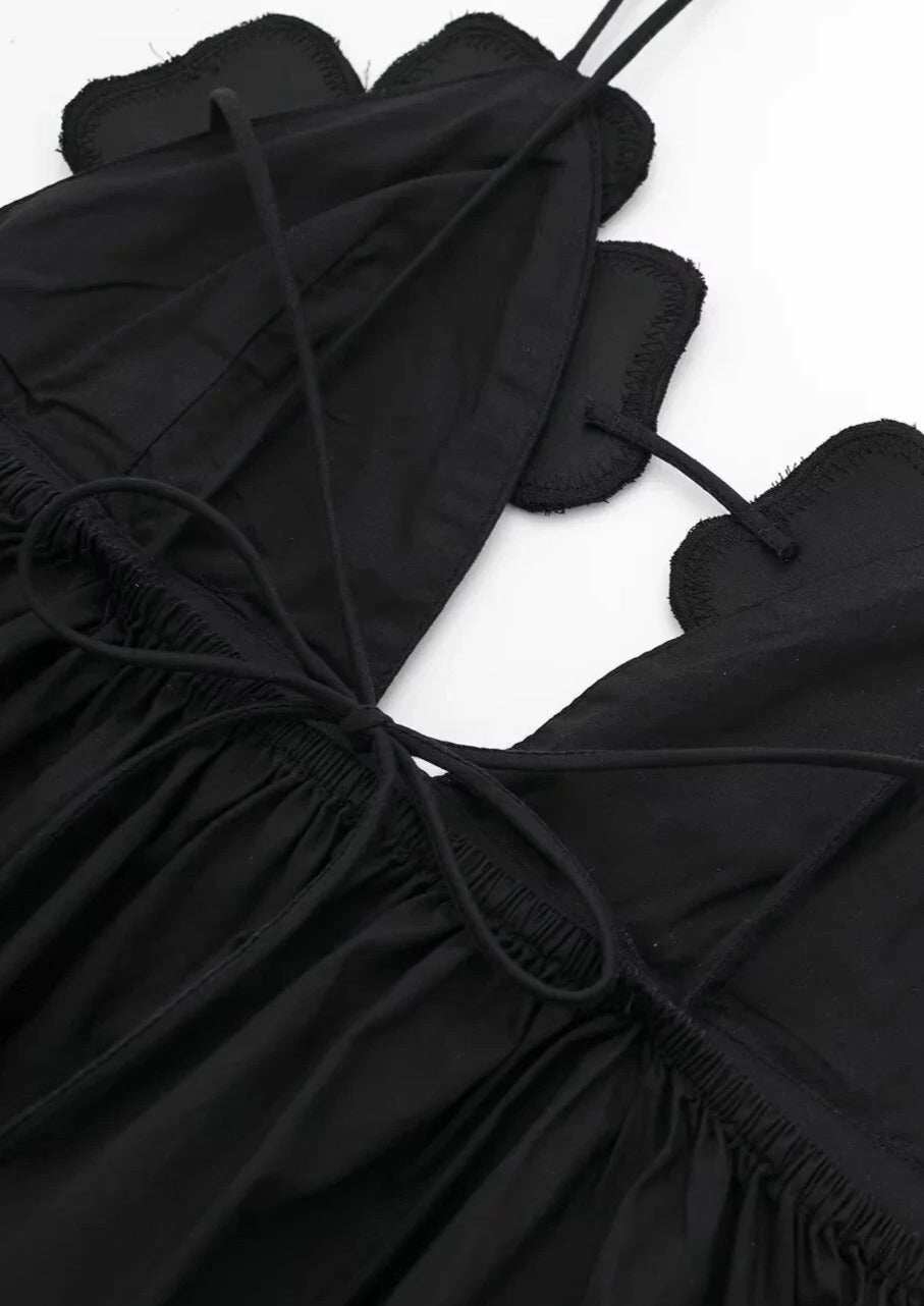 Damen Schwarzes Ärmelloses Arabella Oberteil