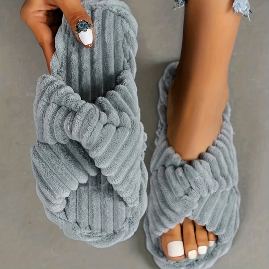Offene Cross-Strap Schlappen für Damen