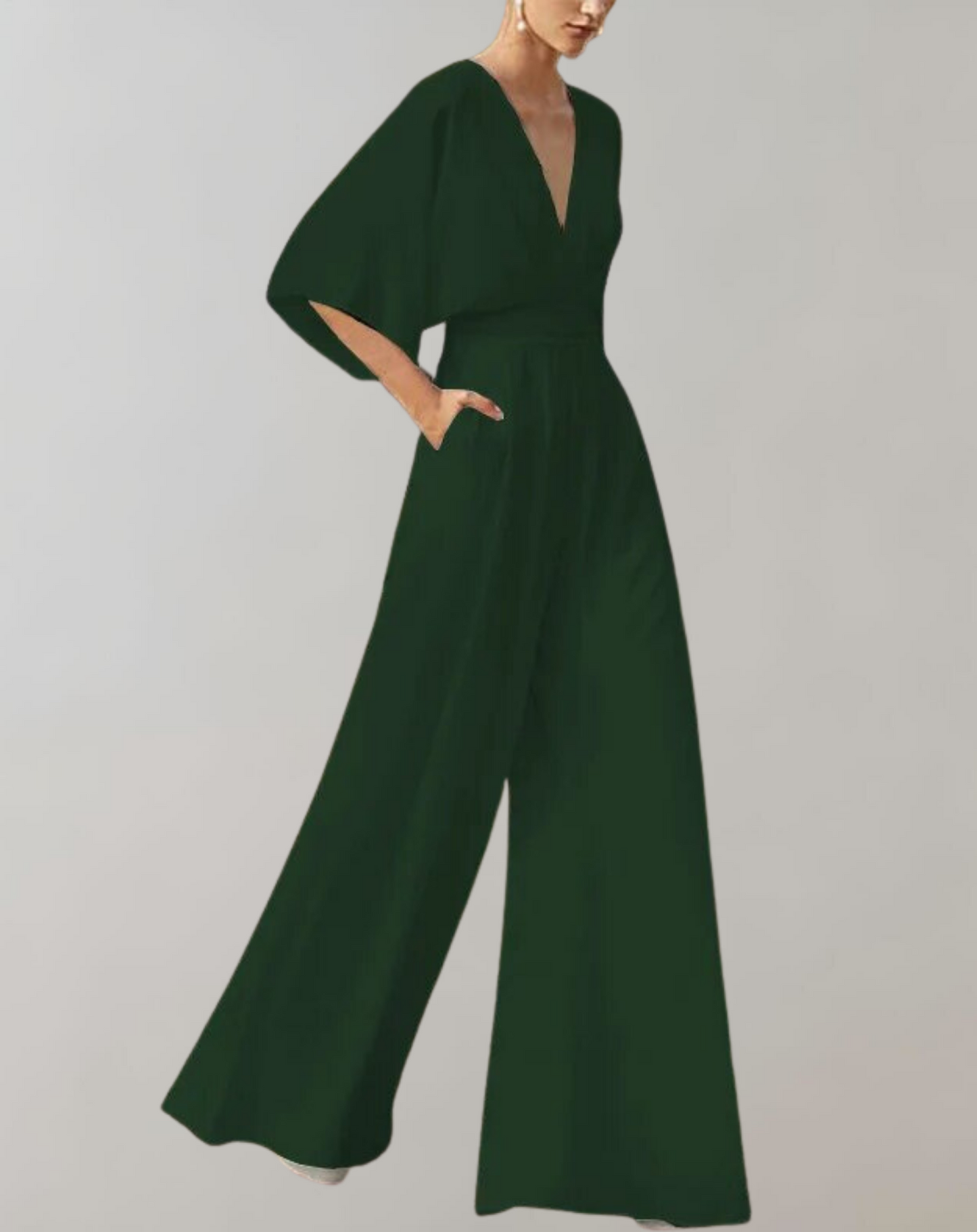 Lockerer Jumpsuit mit weitem Bein für Damen