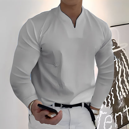 Herren Langarm Freizeitshirt