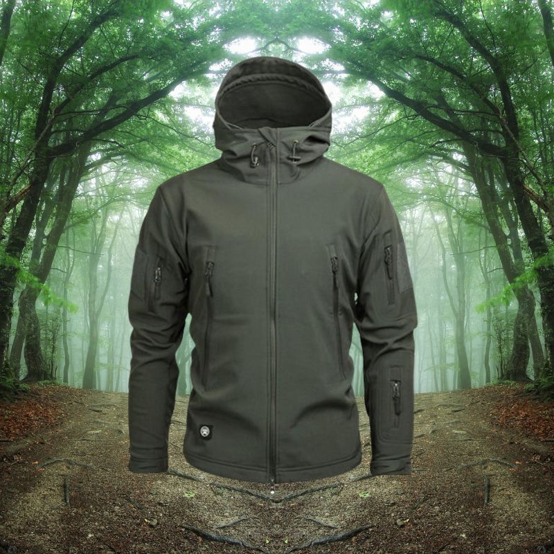 Herren Outdoor Jacke Mit Taschen Und Kapuze