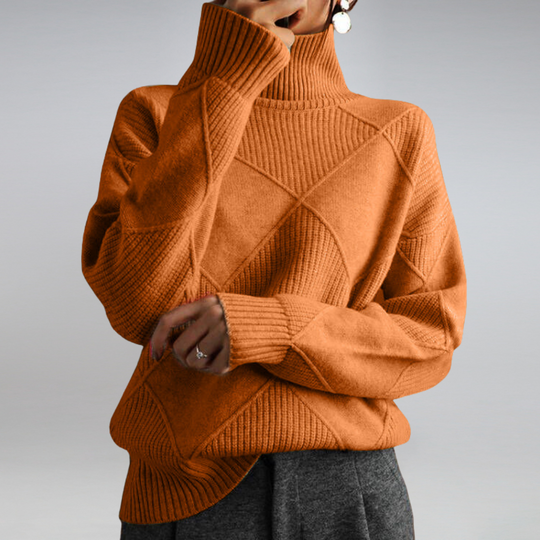 Rollkragenpullover aus Kaschmir mit klassischem Design für Damen